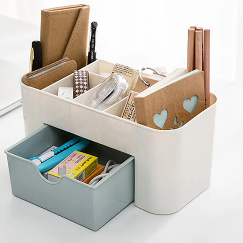 Косметическое зеркало с выдвижными ящиками Красота органайзер 6 отсеков 1 ящик