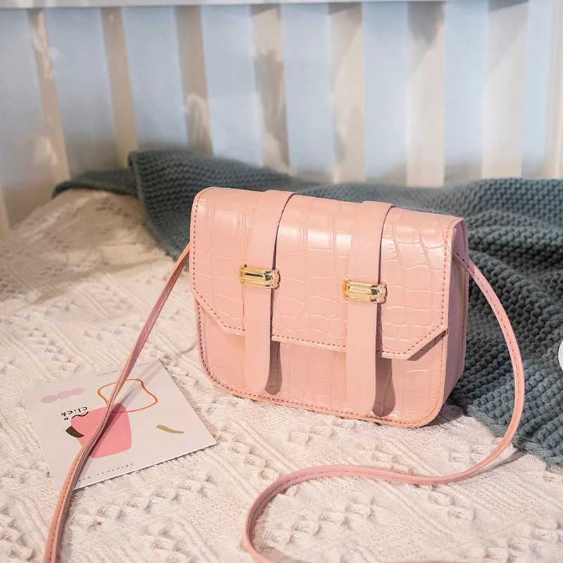 

Women Alligator Grain Shoulder Bag, Mini PU Crossbody Adjustable Magnetic Buckle Cellphone Bag