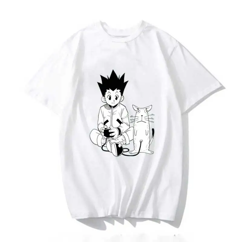 

Hunter X Hunter Funny Gon T-Shirt TShirt Men Kawaii Summer Tops Cartoon Karate Graphic Tees Tee Shirt Unisex Harajuku Shirt Male