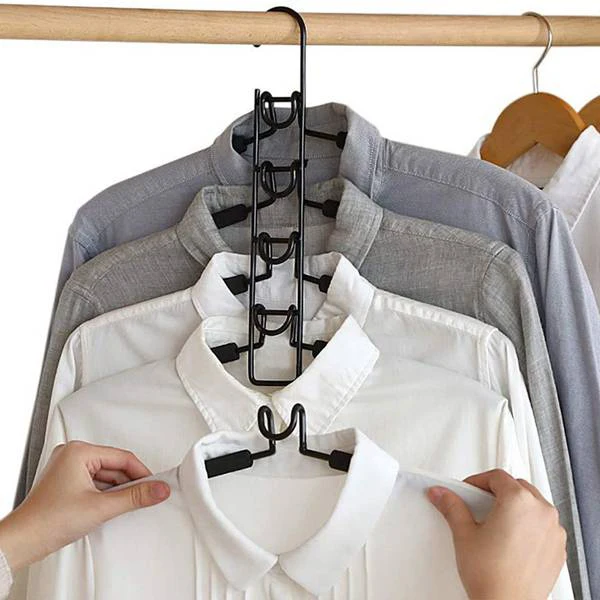

Multi Layer Fishbone Type Clothes Hanger Space Saving Closet Organizer Hanger Metal Anti-Slip Eva Clothing Hanger