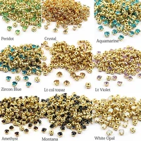 hot sale sew on rhinestone 4mm5mm6mm7mm gold claw stones 28 colors for dresses decoration 100pcspack free shiping