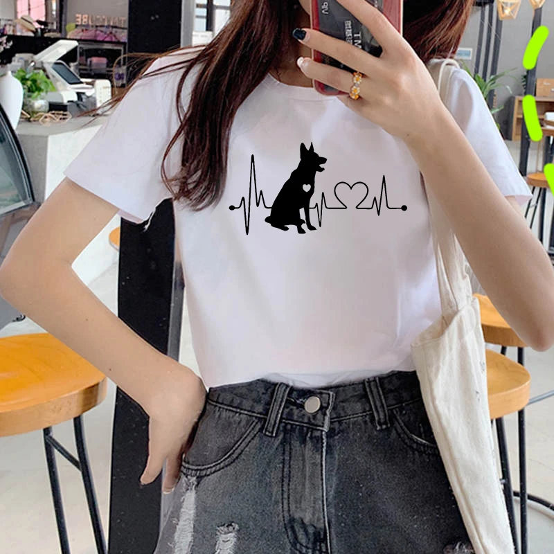 

Summer Heartbeat Women tshirt Casual Funny t shirt Lady Young Girl Top Tee Harajuku female clothes