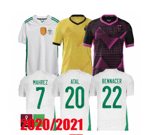 

2020 of 2021 Maillot Algerie White House T-shirts 20 21 SLIMANT 'nadalada ATAL FEGHOULI BENNACER Algeria football shirt