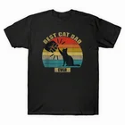 Лучшая футболка VIP HJN с котом, папой, подарок, лапа, удар кулаком, смешная кошка, любимый винтажная Мужская футболка, ретро хлопковая футболка
