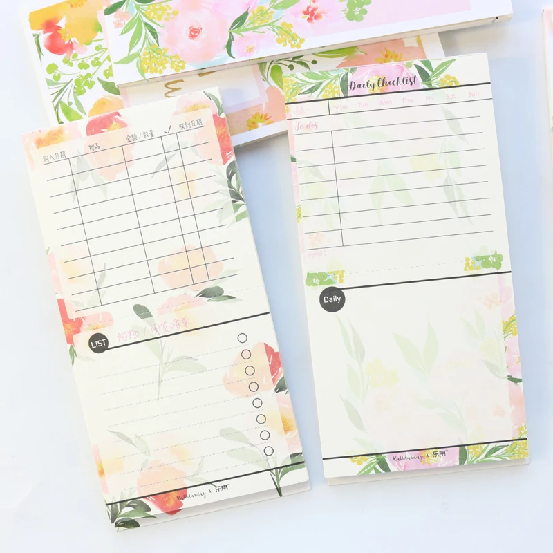 Domikee милый кавайный цветочный планировщик блокнот канцелярские принадлежности:
