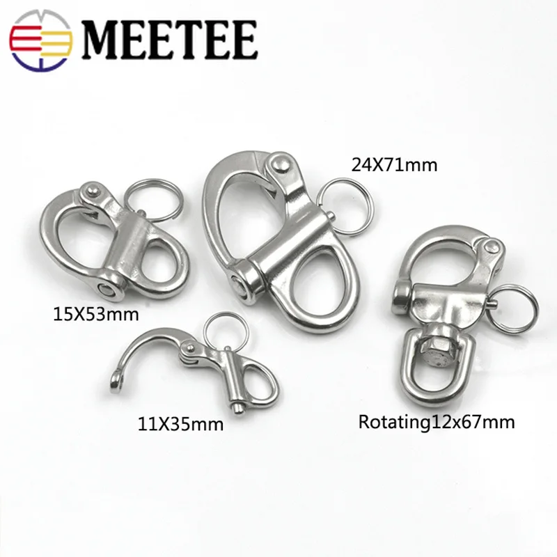 Meetee 1 шт. из нержавеющей стали поворотная Скоба крючки для ключей кольцо спуск