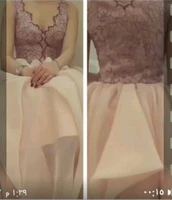 custom made floor length deep v neck lace organza lace ruffle pink prom gown 2015 vestido de novia bridesmaid dresses