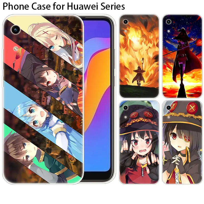 Силиконовый чехол с аниме Konosuba Megumin для Huawei NOVA 5 5i Mate 30 Lite Y9 Prime 2019 P Smart Z Plus Honor 8S 8A 9X 20