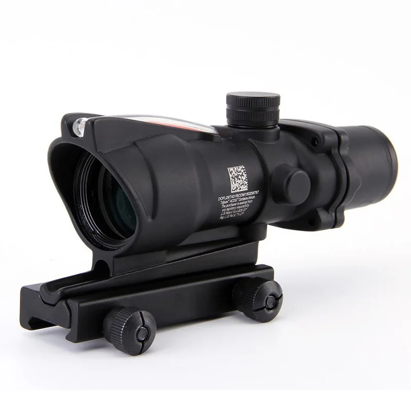 Totrait ACOG 4X32 охотничий прицел из настоящего волокна оптика Зеленая красная точка с