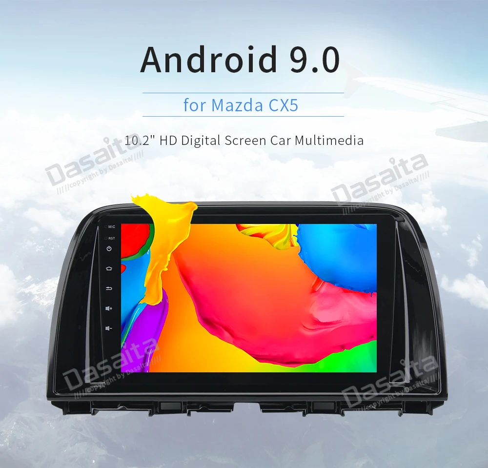 Dasaita " Android 9,0 Автомобильный gps плеер для Mazda 6 Atenza 2013 с 4G+ 32G Восьмиядерный Авто Стерео Navi Радио мультимедиа