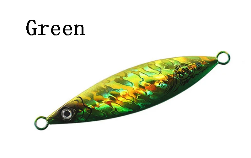 Green 1 шт., новинка, медленно отжимающаяся приманка, светильник, джиг, металлический свинец, 20 г, 30 г, 40 г, 60 г, 80 г,, искусственные приманки, рыболовные Джиги, приманки - Цвет: Green