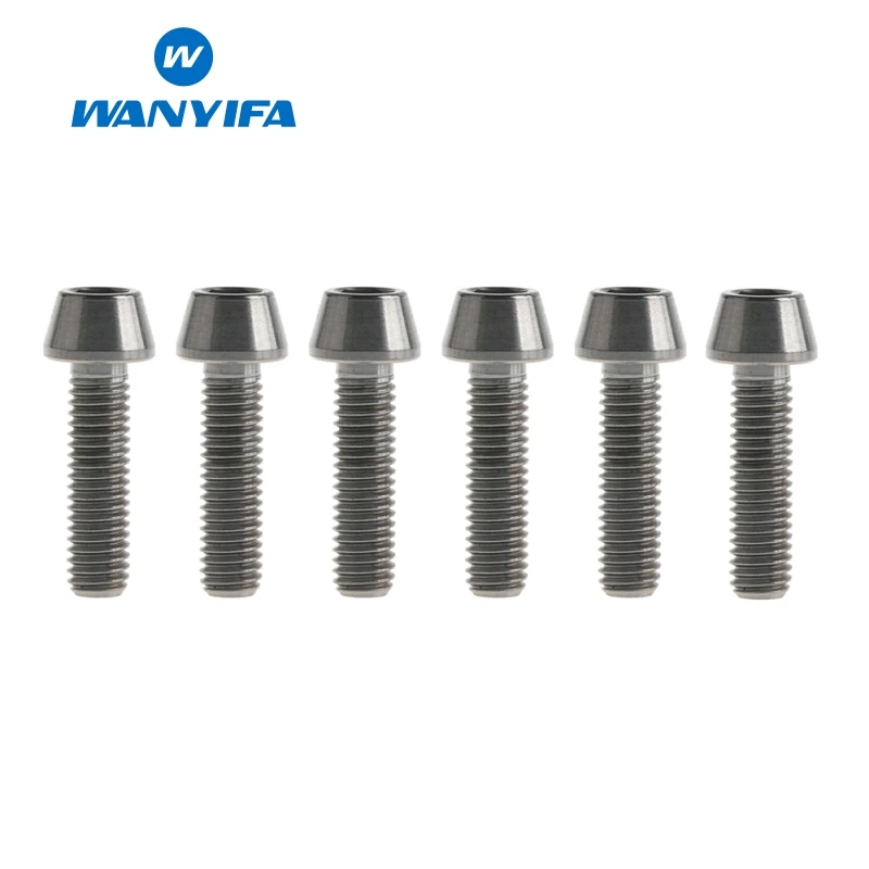 M5X18 titanium Wanyifa M5x15 16 18 20 мм Титан/Ti болты для выноса руля для конической головки MTB велосипедные винты фиксированные болты велосипедные части - Цвет: M5X18 titanium
