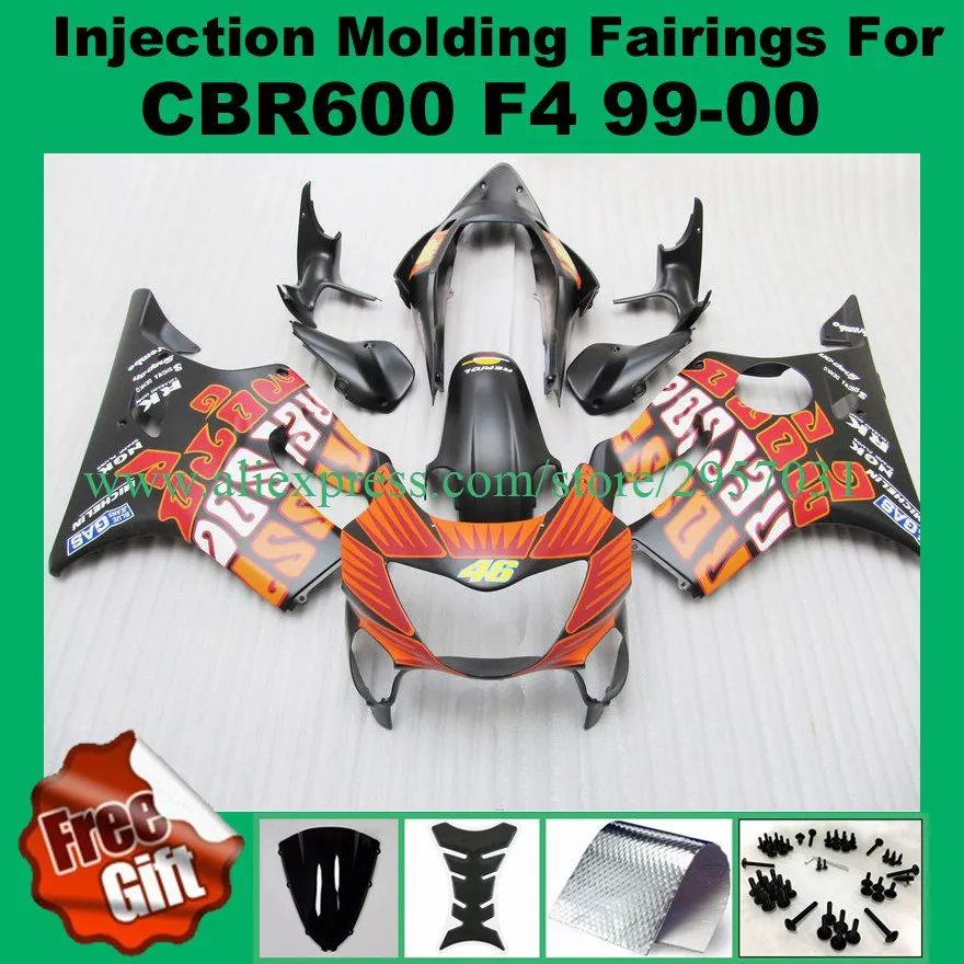 Бесплатные Винты + подарки комплект обтекателей для литьевой формы HONDA CBR 600 F4