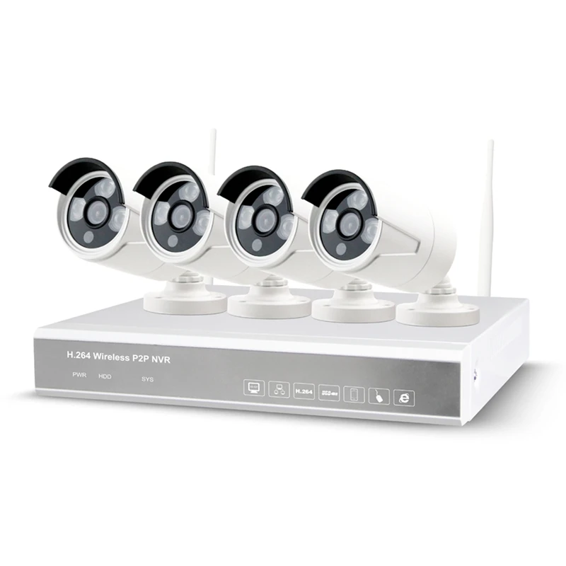 

MOOL 8CH беспроводная камера безопасности NVR система 4 шт. 2MP 1080P ip-камера наблюдения с ночным видением Обнаружение движения штепсельная вилка ЕС