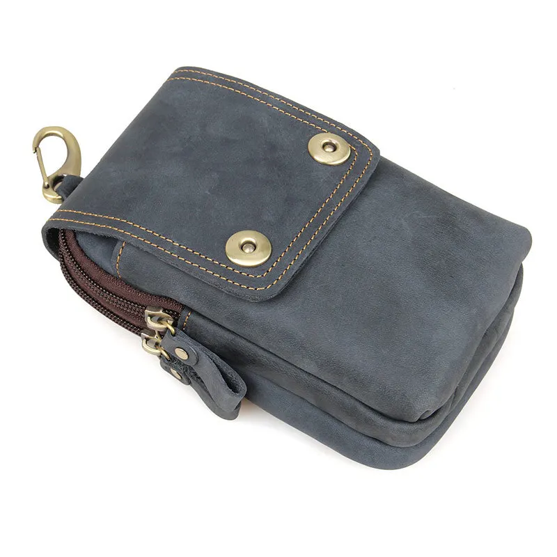 

Genuine Leather Waist Bag Men's Leather Fanny Pack Belt Bag