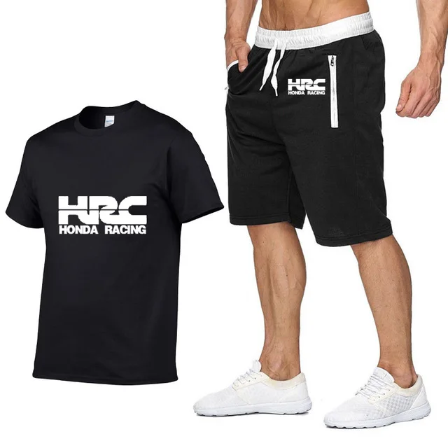Футболка мужская с коротким рукавом мотоциклетная тенниска HRC костюм из