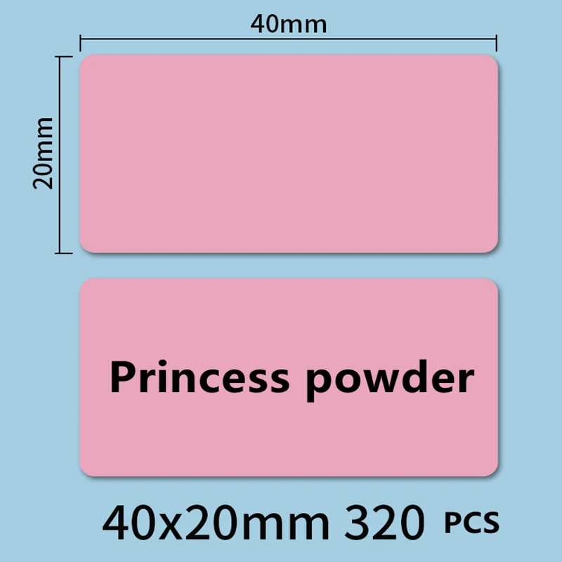 8 rolls of princess powder40*20mm paper thermal printing paper jewelry price clothing food label paper price barcode paper