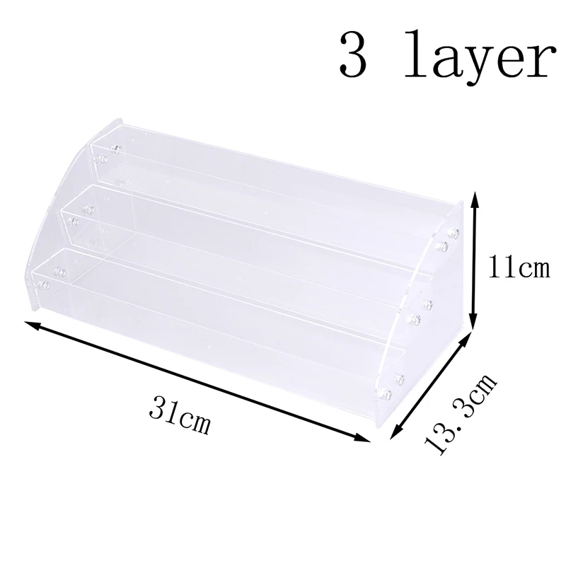 

Clear Makeup Display Stand 2 To 4 Tier Nail Polish Holder Box Display Rack Stand Case Lipstick Organizer Storage Box