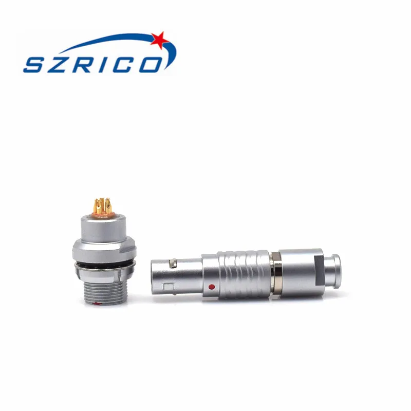 

HEG FGG B Series 0B Seal Fixed Socket PEEK Insert Plug Adapter Metal Shell Self Locking Push Pull Connector