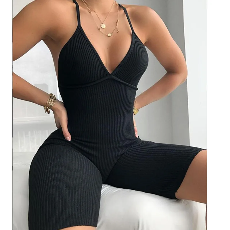 

Новые 2021 летние Для женщин сексуальный Холтер Короткие спортивные легкий костюм с шортами платье из прочной тонкой ткани с низким вырезом н...