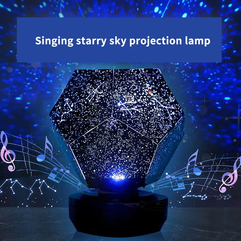 

Projection Lamp Night Light Room Star USB Starry Watermark Bluetooth Music Starlight Projector Stage Watermark Projector Decor