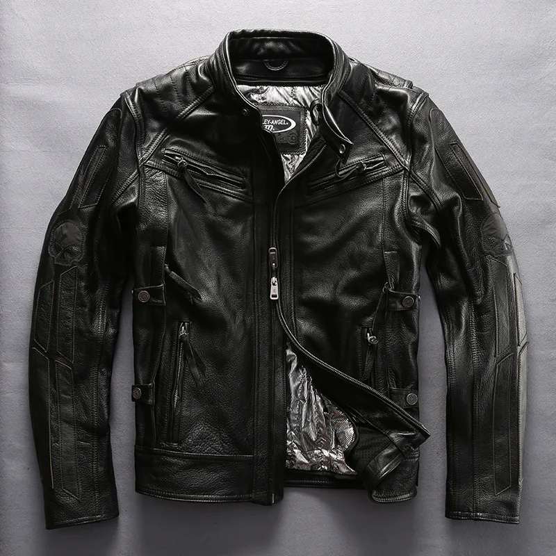 

Leather Autumn Winter Jackets Genuine Leather Jacket Men Coat