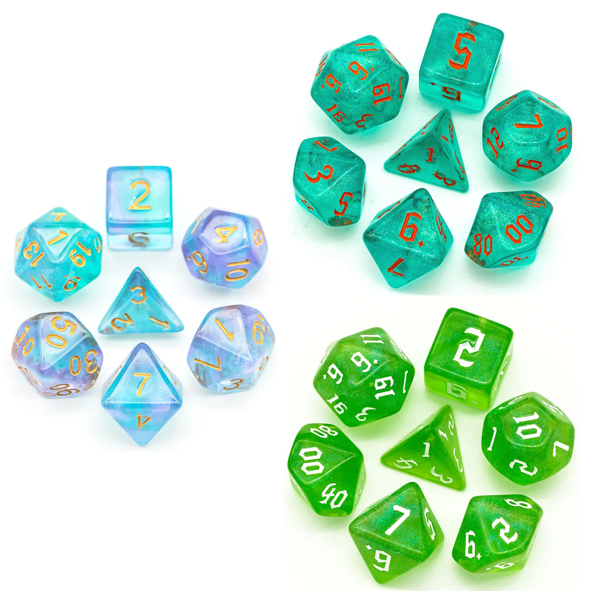 

Poludie 7Pcs/Set DND Dice Set D4~D20 Polyhedral Dice for Warhammer Dungeons and Dragons Role-Playing Board Game MTG RPG D&D Dice