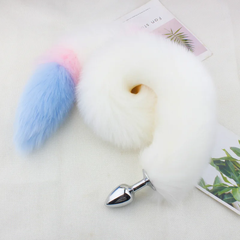 80 см животный Косплей плюшевый лисий хвост с металлической головкой из