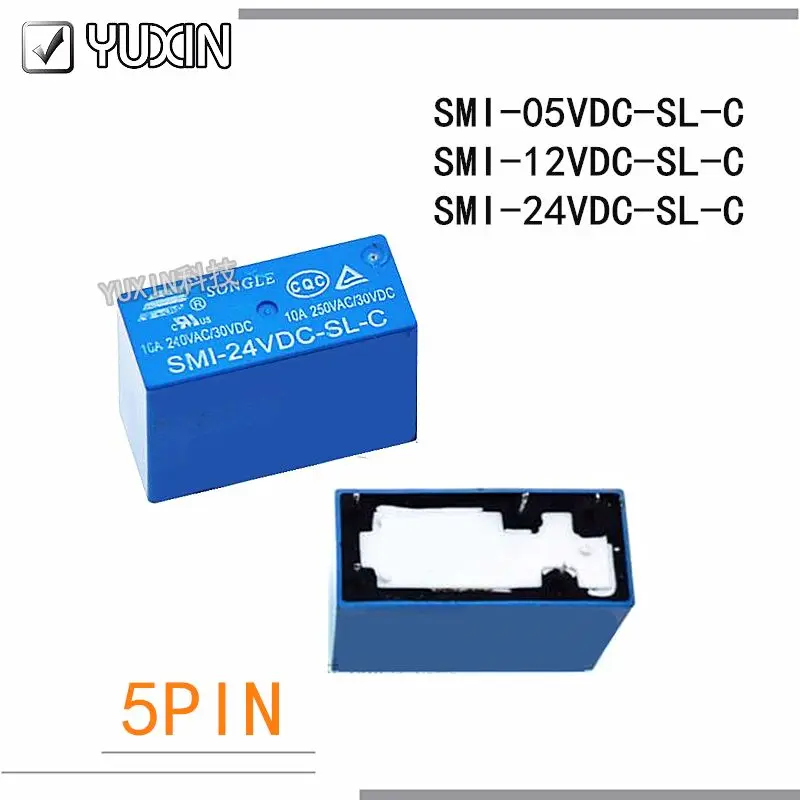 5 шт./лот 100% оригинальное и новое реле SMI-5VDC-SL-C SMI-12VDC-SL-C SMI 24VDC SL C 10A 250VAC/30VDC 5pin 5В 12В 24В |