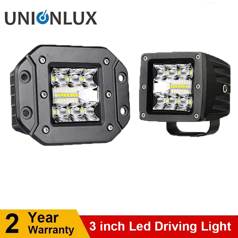 

2pcs Flush Mount Offroad Led Light Pod 4 Inch 40W 12V 24V White Fog Drive Rear LED Work Lamp For Auto Truck ATV SUV