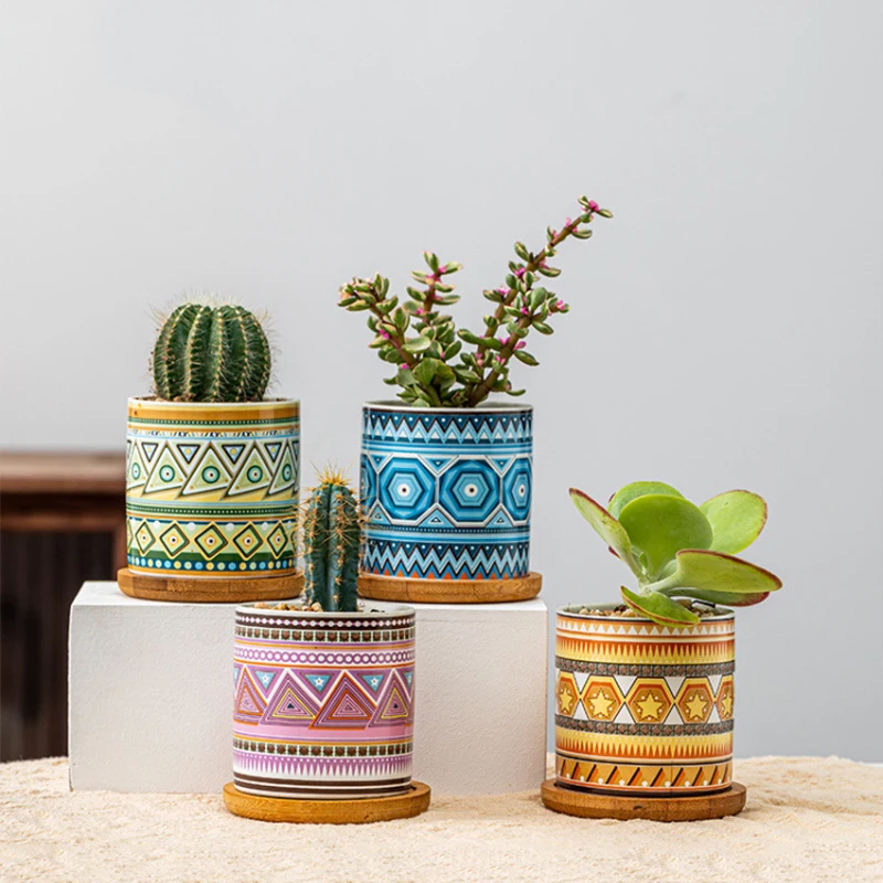 

Home Garden Nordic Ceramic Succulent Flower Pot Creative Home Floral Crafts Regional Customs Outdoor Balcony Green Planting