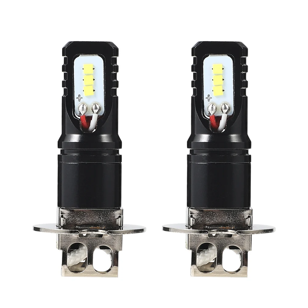 

2Pcs H3 LED Lamp Super Bright Car Fog Lights 12V 24V 6500K White Car Driving DRL Daytime Running Light Auto Led H3 Bulb