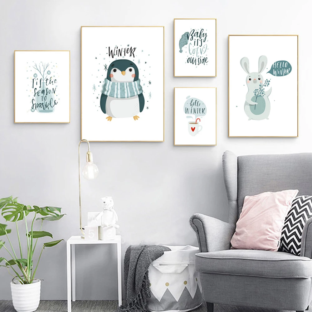 Скандинавском скандинавском стиле с изображением мультяшного медведя