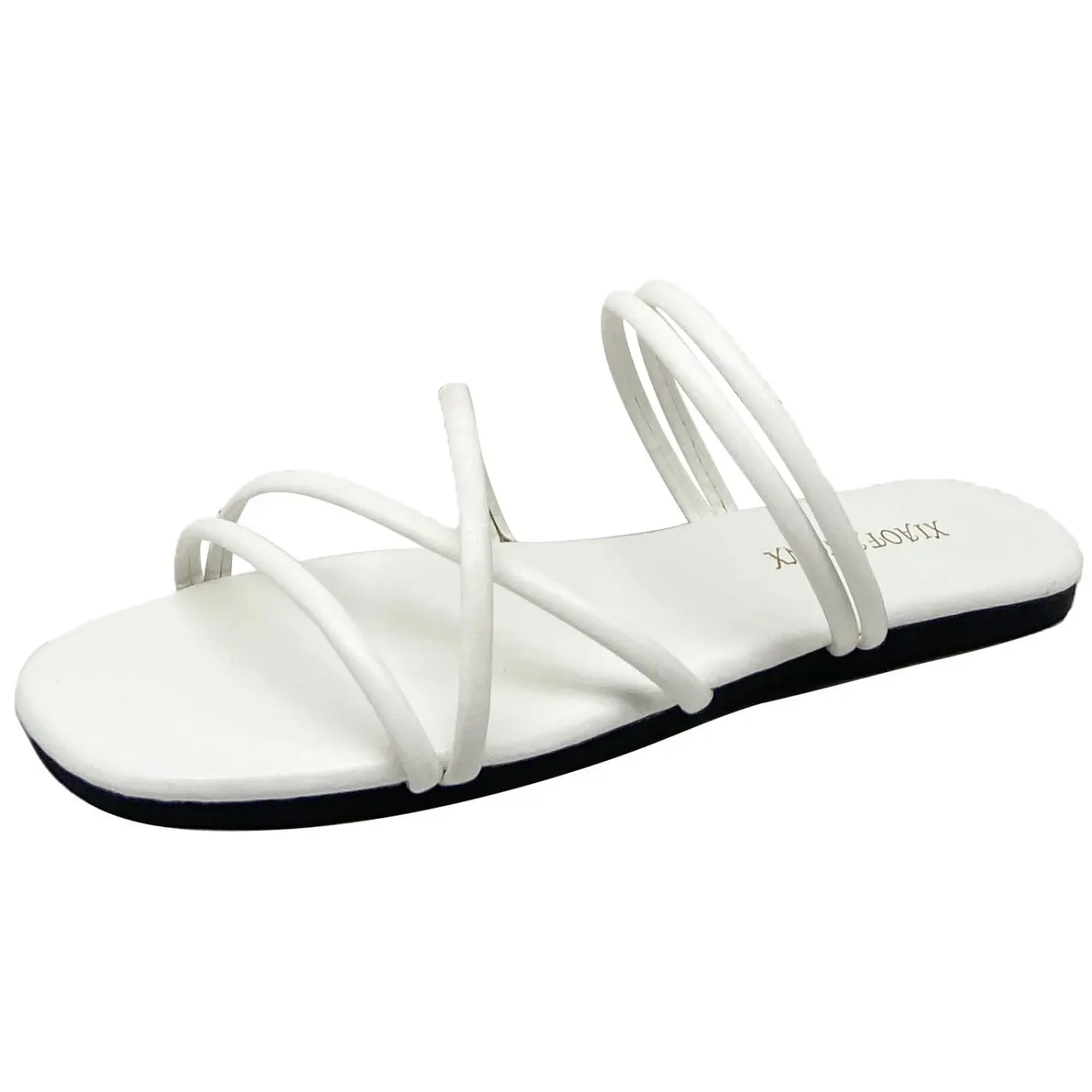 

2021 new summer Korean edition student slippers two flat flats in large size fashion beach slippers