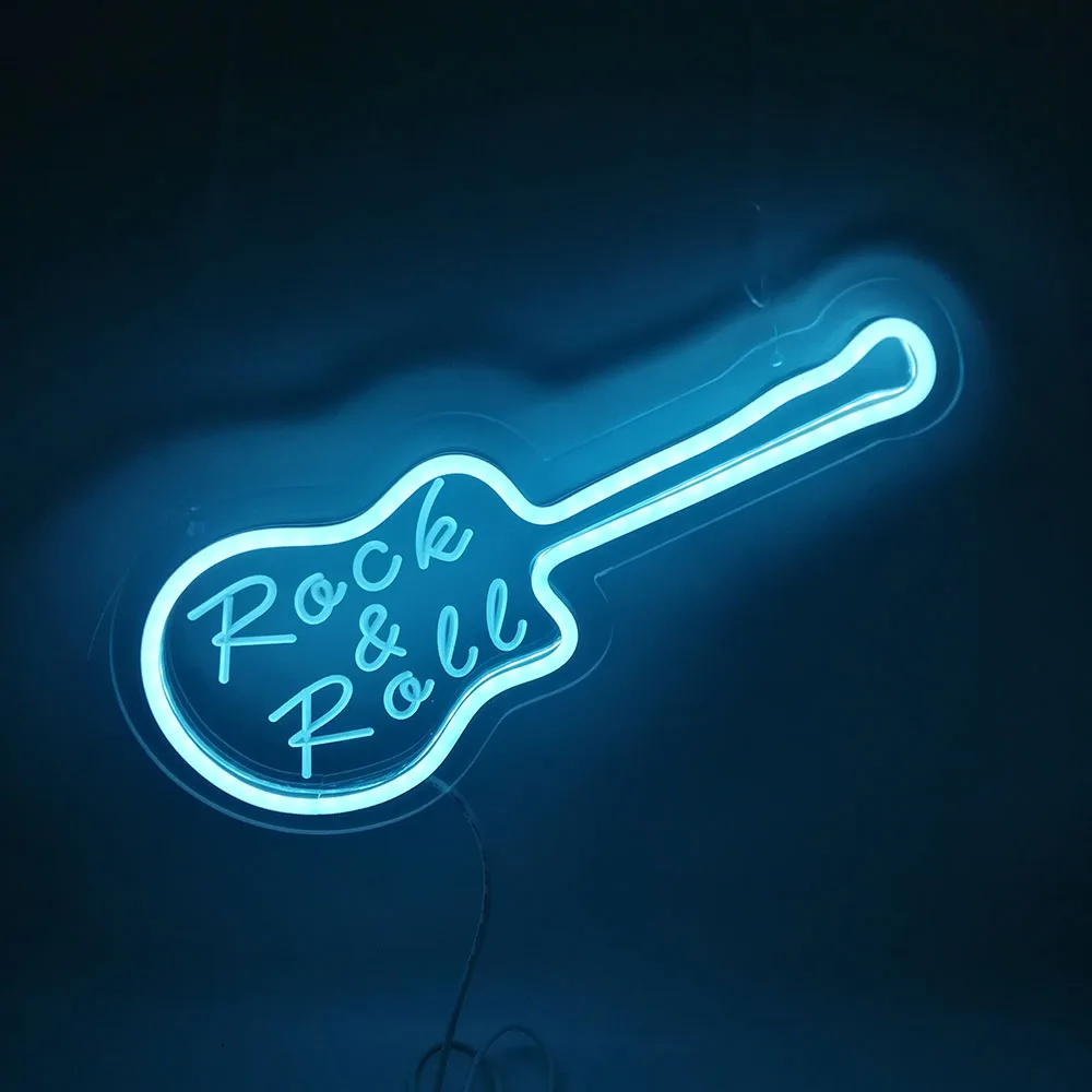 Светодиодная неоновая вывеска для гитары Праздничная Рождественская вечеринка