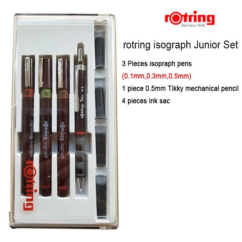 Rotring детский набор изограф наполненные чернила пористая ручка инструменты для