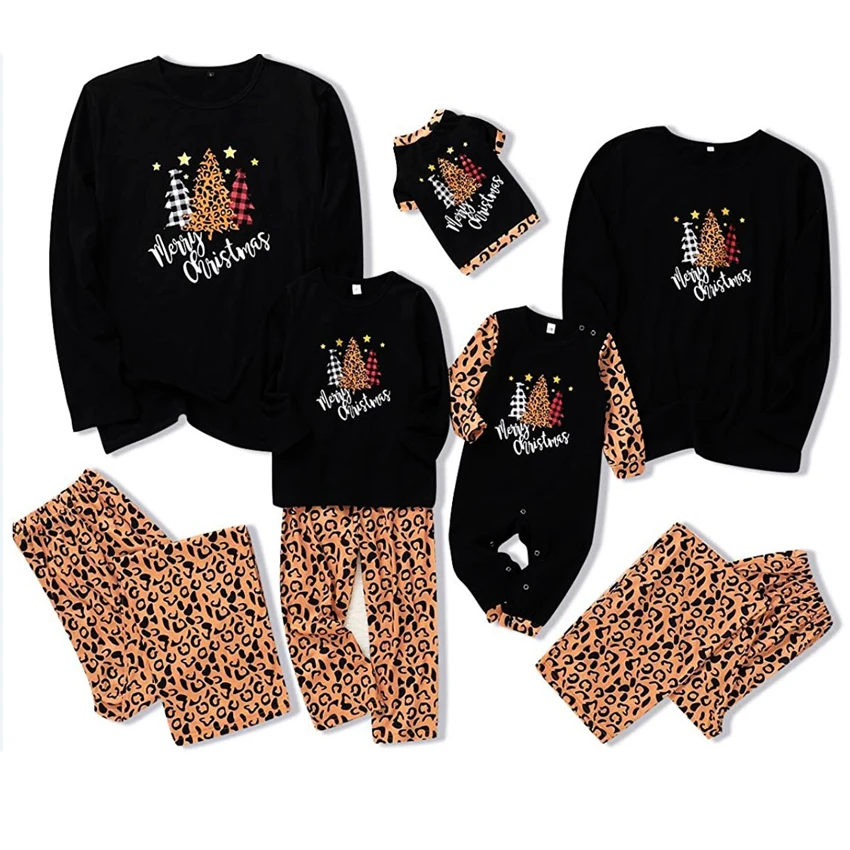 Рождественская новогодняя семейная Пижама зимняя одежда для пар Домашняя с
