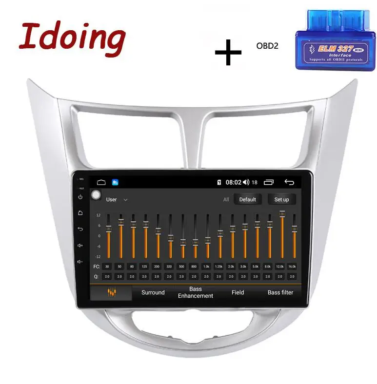 Standard with OBD Idoing 10," Автомобильный Радио Мультимедиа Android видео плеер навигация gps для Solaris 1 2 hyundai Accent Verna 2012 Sedan No 2din DVD - Цвет: Standard with OBD