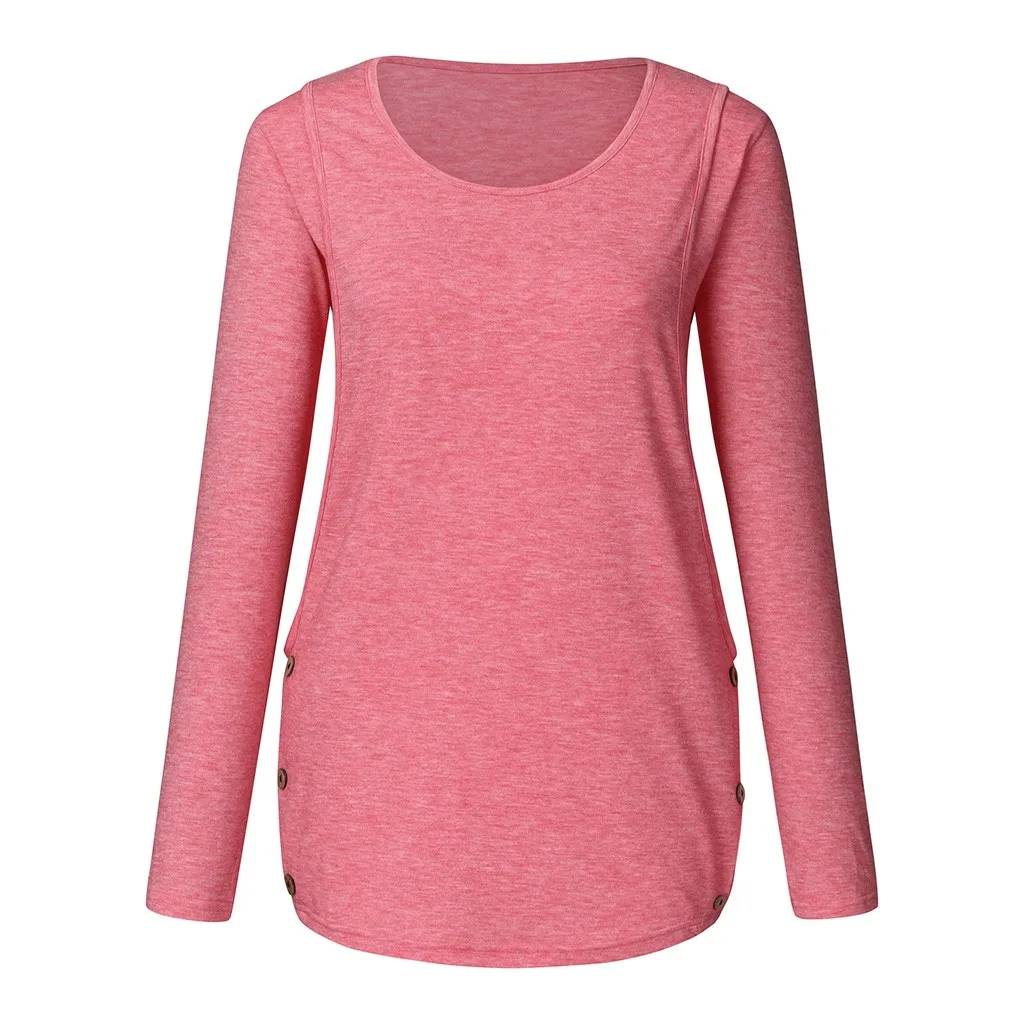 Топ для кормящих женщин с длинным рукавом футболка грудного вскармливания