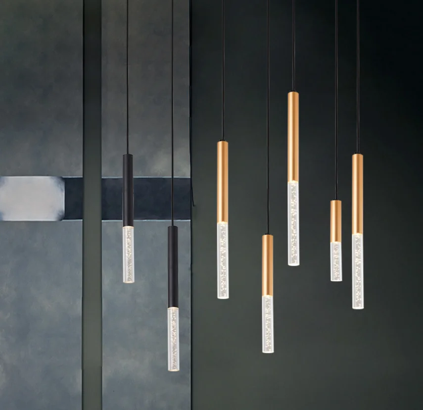 

LED pendant lamp hanging lamp Dimmable 3cm Aluminum&Acrylic home Kitchen Island dining living room bar cafe droplight fixture