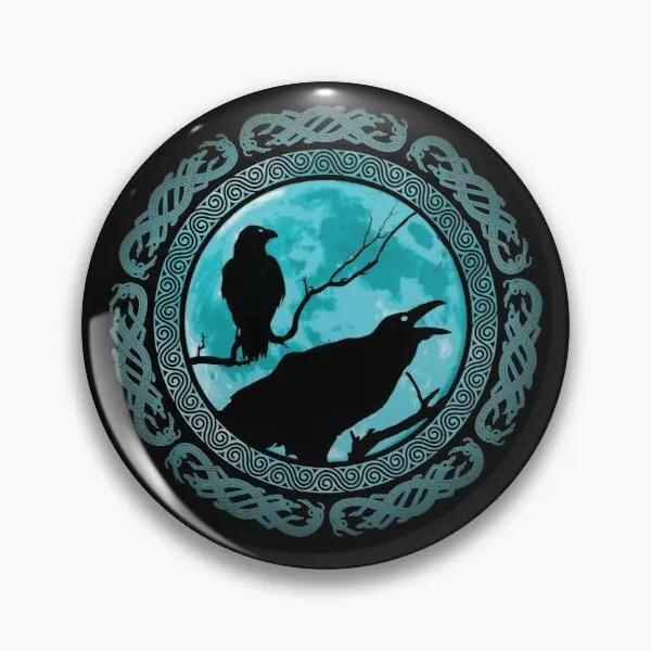 

Hugin Munin Odins вороны, мягкая кнопка, булавка, милые ювелирные изделия, металлический модный мультяшный любовник, Женский креативный Классическ...