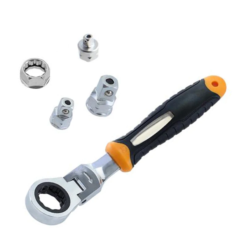 Chrome Vanadium Steel 5pcs Ratchet Wrench 1/4 3/8 1/2in Adjustable Socket Adapter Set Auto Repair Tool | Автомобили и мотоциклы