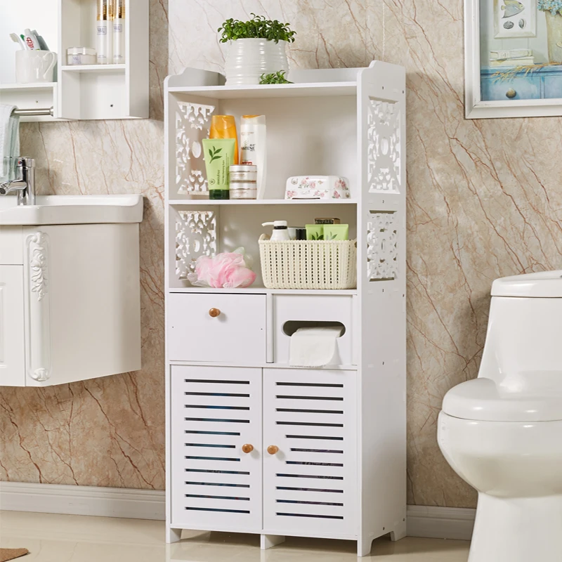 Стеллаж для ванной комнаты напольный стеллаж хранения|Полки и стеллажи хранения|