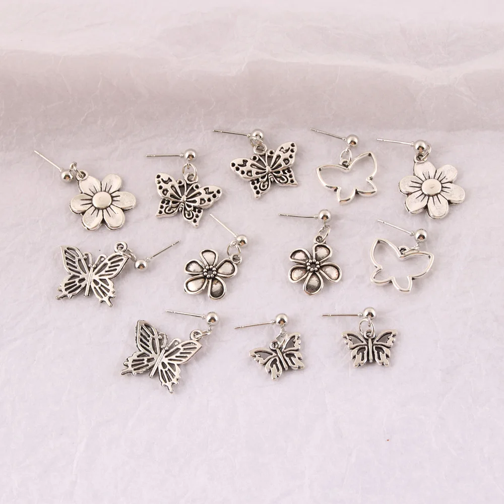 Маленькие подвесные серьги гвоздики в форме цветка женское ювелирное изделие