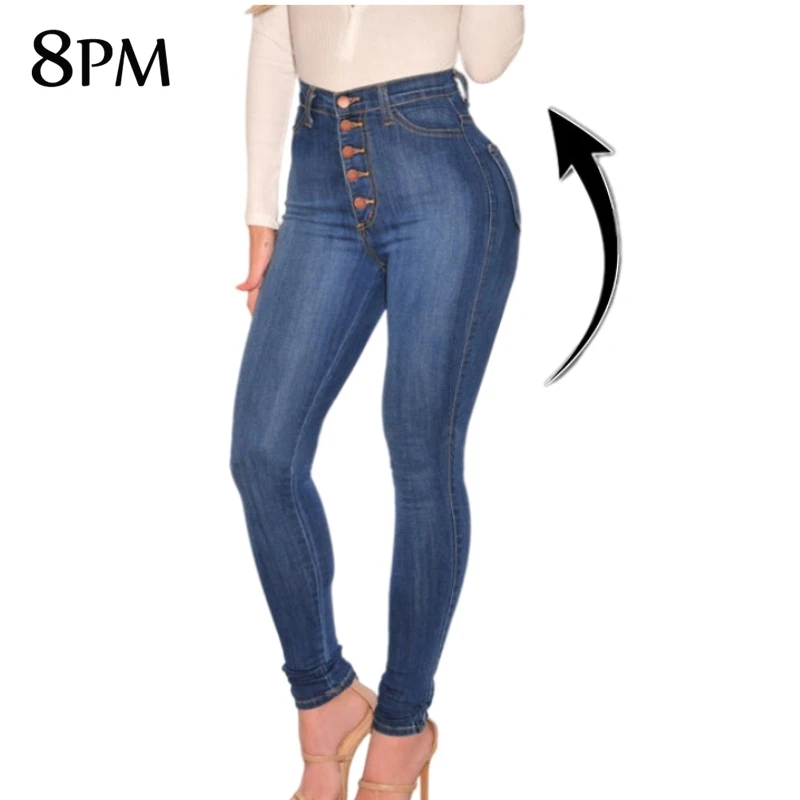 

Women High Waist Jeans Skinny Butt Lifting Soft Stretchy Jeans Elastic Waist Dark Wash Columbia Jeans Push Up Pants ouc394