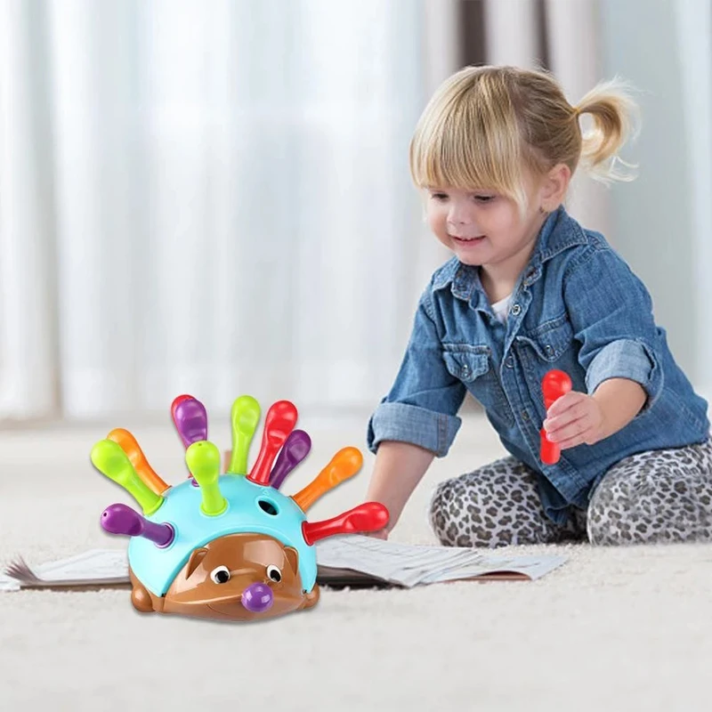 

Hedgehog Toy Fine Motor Skills Color Shape Sorter Sensory Games For Kids Toddler Learning Resources Jeux Montessori Educatif