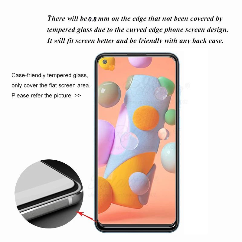 

3Pcs 9H Tempered Glass For Samsung Galaxy A21S A21 A11 M11 Screen Protector on A 11 21 s a115f a215u a217f protective armor Film