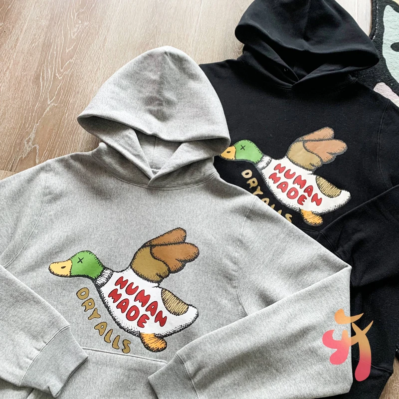 

Худи мужское свободное флисовое с принтом утки