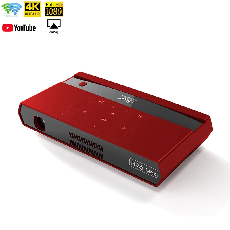 

Высокое качество H96 max проектор Android 6,0 Amlogic S912 H96 Max проектор с большой батареей 4100mA/h