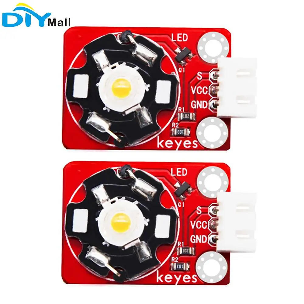 

Светодиодный модуль keyes brick 3 Вт (отверстие для пусковой площадки) с защитой от обратного хода, 2 шт.